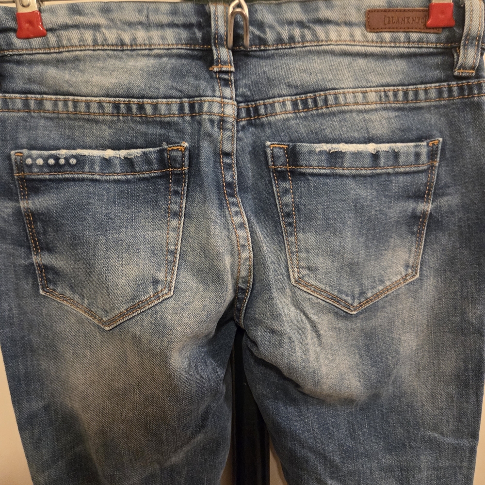 Blank NYC Distressed Blue Skinny Jeans - Picture 9 of 10
